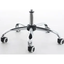 Bureaustoelen|Bureaustoelen-CLP Bureaustoel Deli V2 chroom Frame - Kunstleer - wit