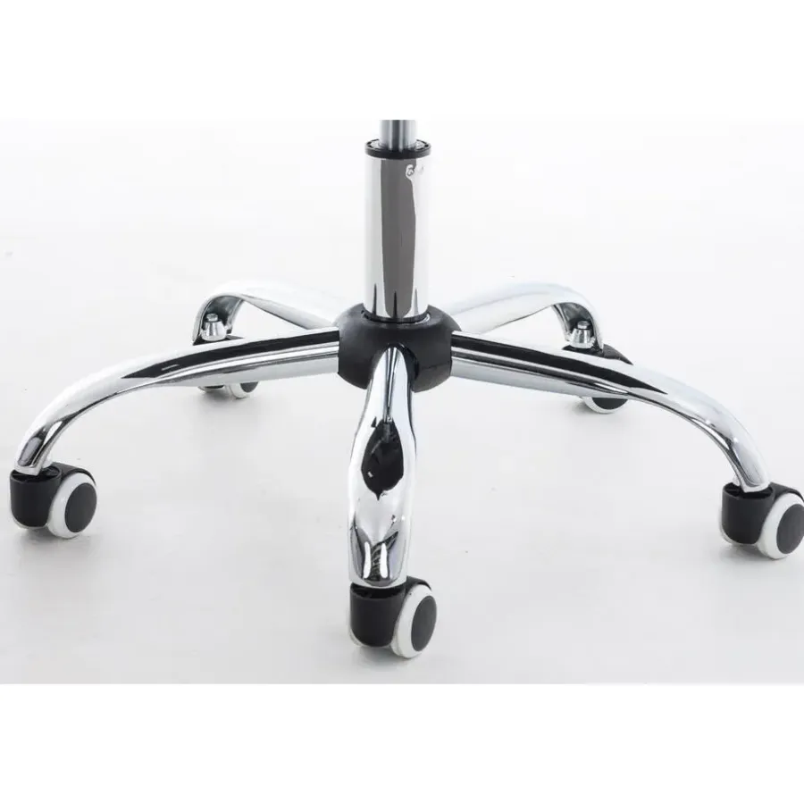 Bureaustoelen|Bureaustoelen-CLP Bureaustoel Deli V2 chroom Frame - Kunstleer - wit