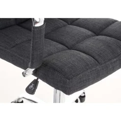 CLP Bureaustoel Deli V2 chroom Frame - Stof - grijs