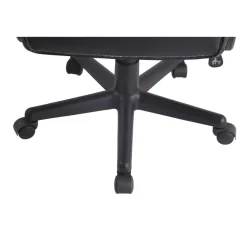 CLP Bureaustoel Elbing zwart Frame - Kunstleer - zwart/blauw