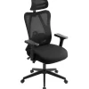 Bureaustoelen|Bureaustoelen-CLP Bureaustoel Elisha zwart Frame - Stof - zwart