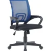 CLP Bureaustoel Genius zwart Frame - Kunstleer - blauw