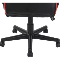 CLP Bureaustoel Glendale zwart Frame - Stof - zwart/rood