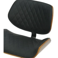 Bureaustoelen|Bureaustoelen-CLP Bureaustoel Harvest zwart Frame - Kunstleer (PVC) - walnoot/zwart