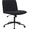Bureaustoelen|Bureaustoelen-CLP Bureaustoel Kingman zwart Frame - Stof - zwart