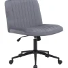 Bureaustoelen|Bureaustoelen-CLP Bureaustoel Kingman zwart Frame - Fluweel - donkergrijs