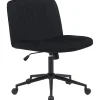 CLP Bureaustoel Kingman zwart Frame - Fluweel - zwart