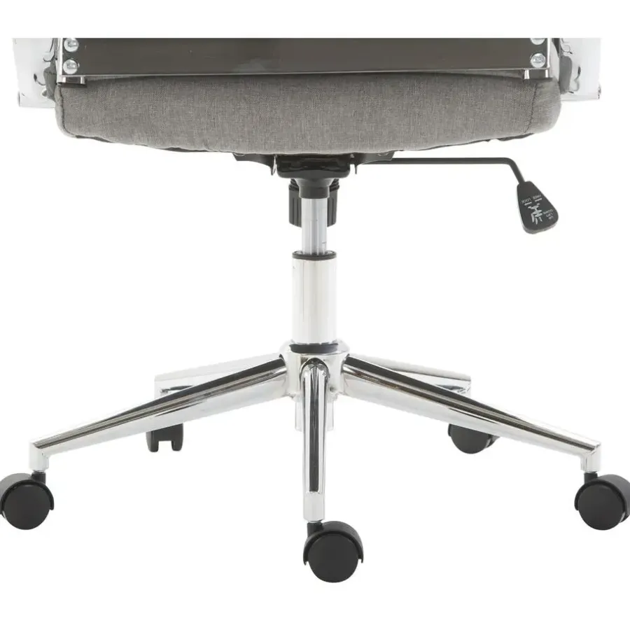 Bureaustoelen|Bureaustoelen-CLP Bureaustoel Kolumbus chroom Frame - Stof - grijs