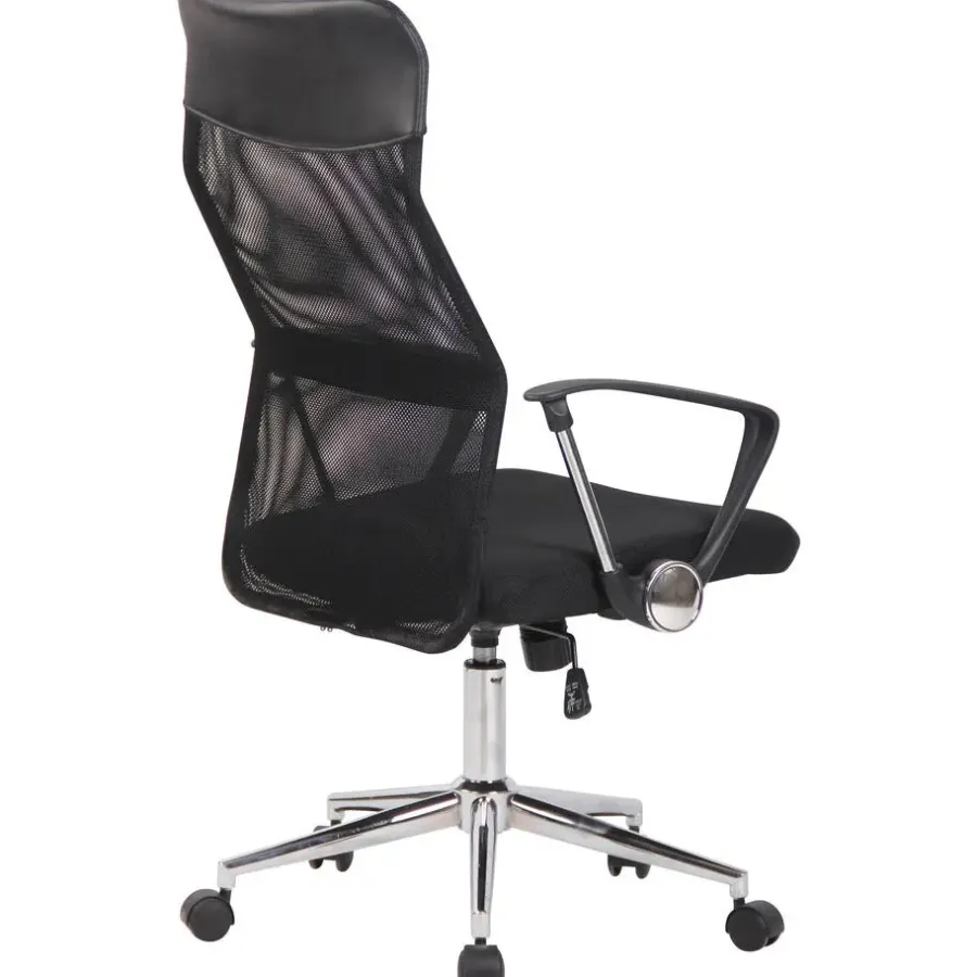 CLP Bureaustoel Korba chroom Frame - Microfiber - zwart