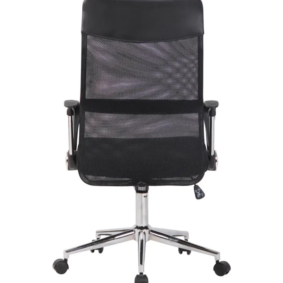 CLP Bureaustoel Korba chroom Frame - Microfiber - zwart