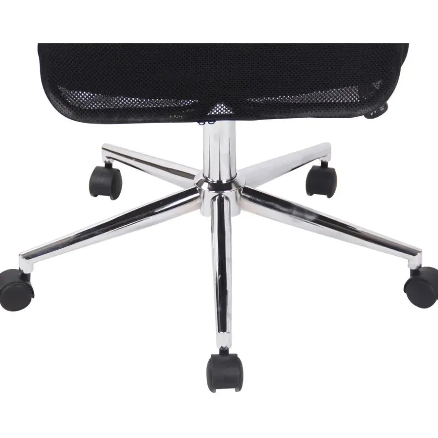 CLP Bureaustoel Korba chroom Frame - Microfiber - zwart