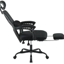 Bureaustoelen|Bureaustoelen-CLP Bureaustoel Liberton zwart Frame - Kunststof - zwart