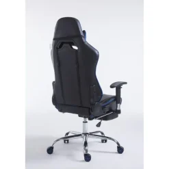 Gamestoelen-CLP Bureaustoel Limit zwart Frame - Kunstleer - zwart/blauw