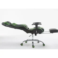 Gamestoelen-CLP Bureaustoel Limit zwart Frame - Kunstleer - zwart/groen