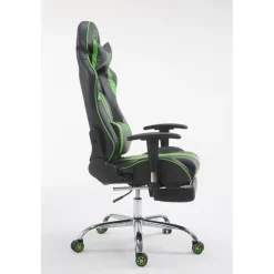 Gamestoelen-CLP Bureaustoel Limit zwart Frame - Kunstleer - zwart/groen
