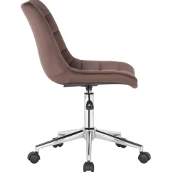 Bureaustoelen|Bureaustoelen-CLP Bureaustoel Medford Fluweel - bruin