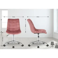 Bureaustoelen|Bureaustoelen-CLP Bureaustoel Medford Fluweel - roze