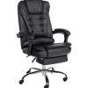 CLP Bureaustoel Oxygen chroom Frame - Kunstleer - zwart