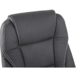 Bureaustoelen|Bureaustoelen-CLP Bureaustoel Pacific chroom Frame - Echt leer - zwart