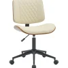 Bureaustoelen|Bureaustoelen-CLP Bureaustoel Plover zwart Frame - Hout - walnoot/creme