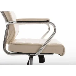 CLP Bureaustoel Rako V2 chroom Frame - Kunstleer - creme