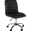 Bureaustoelen|Bureaustoelen-CLP Bureaustoel Redding chroom Frame - Kunstleer - bruin