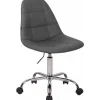 Bureaustoelen|Bureaustoelen-CLP Bureaustoel Reims chroom Frame - Kunstleer - grijs