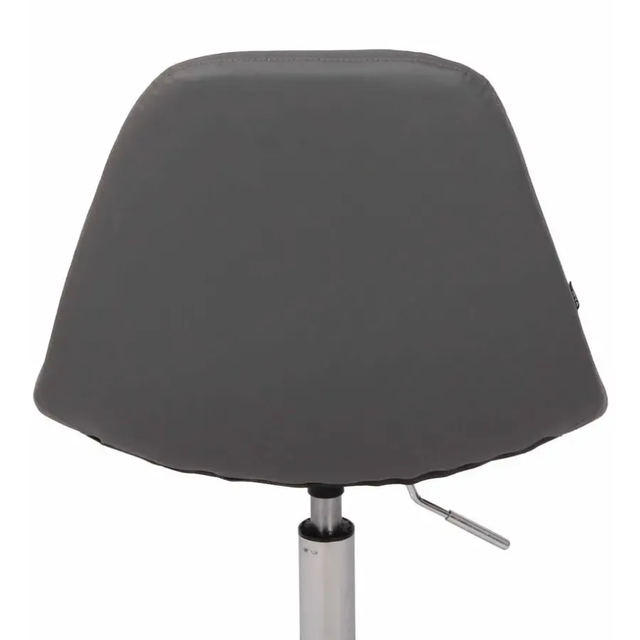Bureaustoelen|Bureaustoelen-CLP Bureaustoel Reims chroom Frame - Kunstleer - grijs