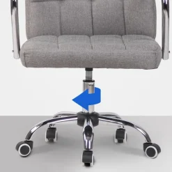 Bureaustoelen|Bureaustoelen-CLP Bureaustoel Terni chroom Frame - Stof - grijs