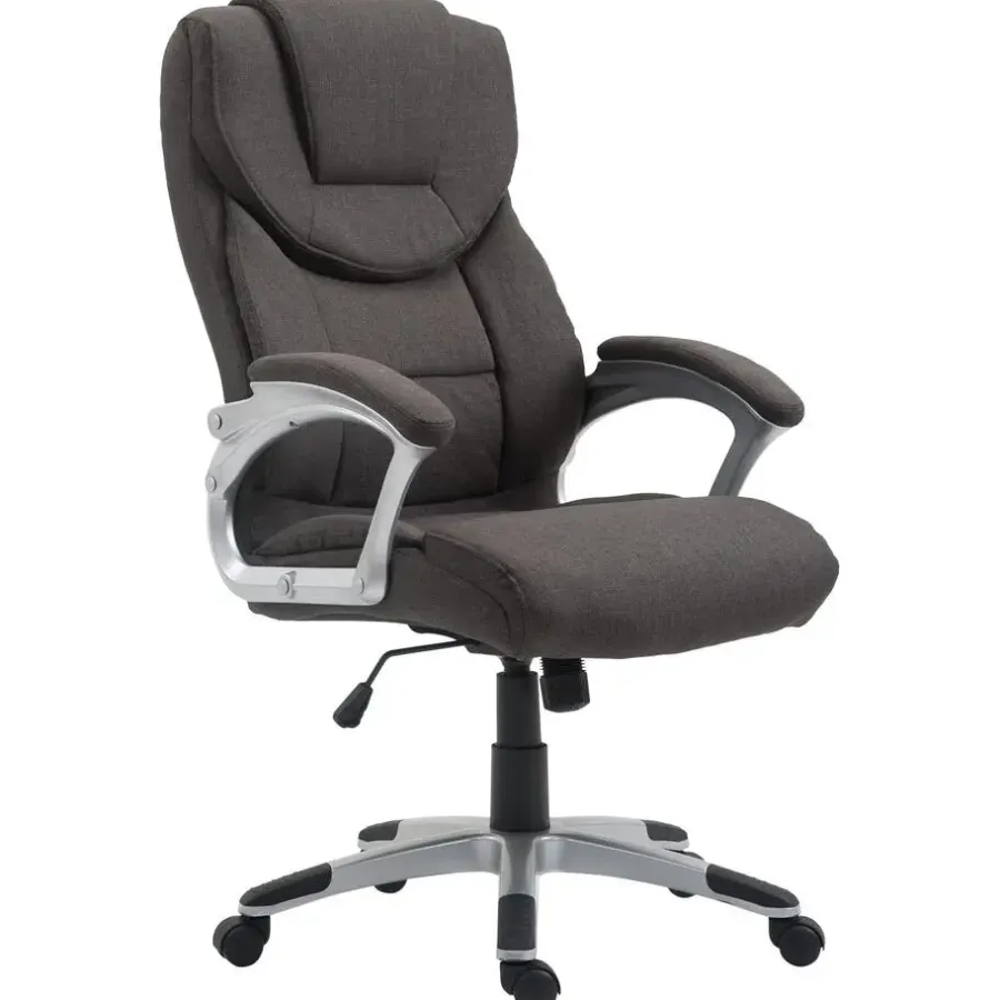 Bureaustoelen|Bureaustoelen-CLP Bureaustoel Texas V2 grijs Frame - Stof - donkergrijs