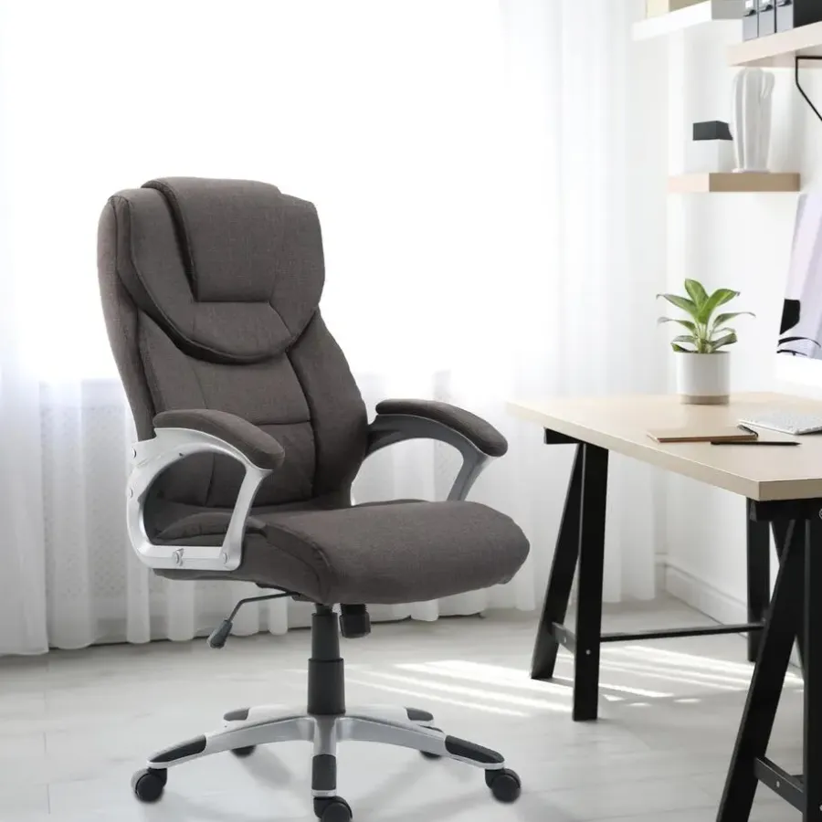 Bureaustoelen|Bureaustoelen-CLP Bureaustoel Texas V2 grijs Frame - Stof - donkergrijs