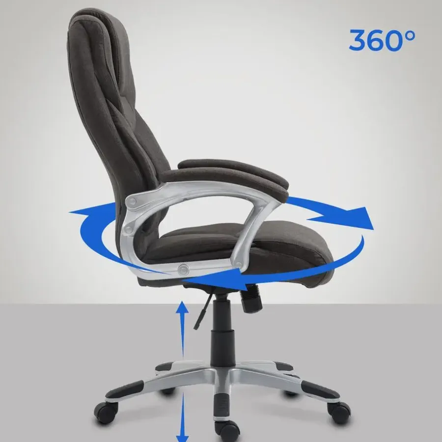 Bureaustoelen|Bureaustoelen-CLP Bureaustoel Texas V2 grijs Frame - Stof - donkergrijs