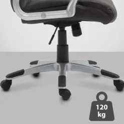 Bureaustoelen|Bureaustoelen-CLP Bureaustoel Texas V2 grijs Frame - Stof - donkergrijs