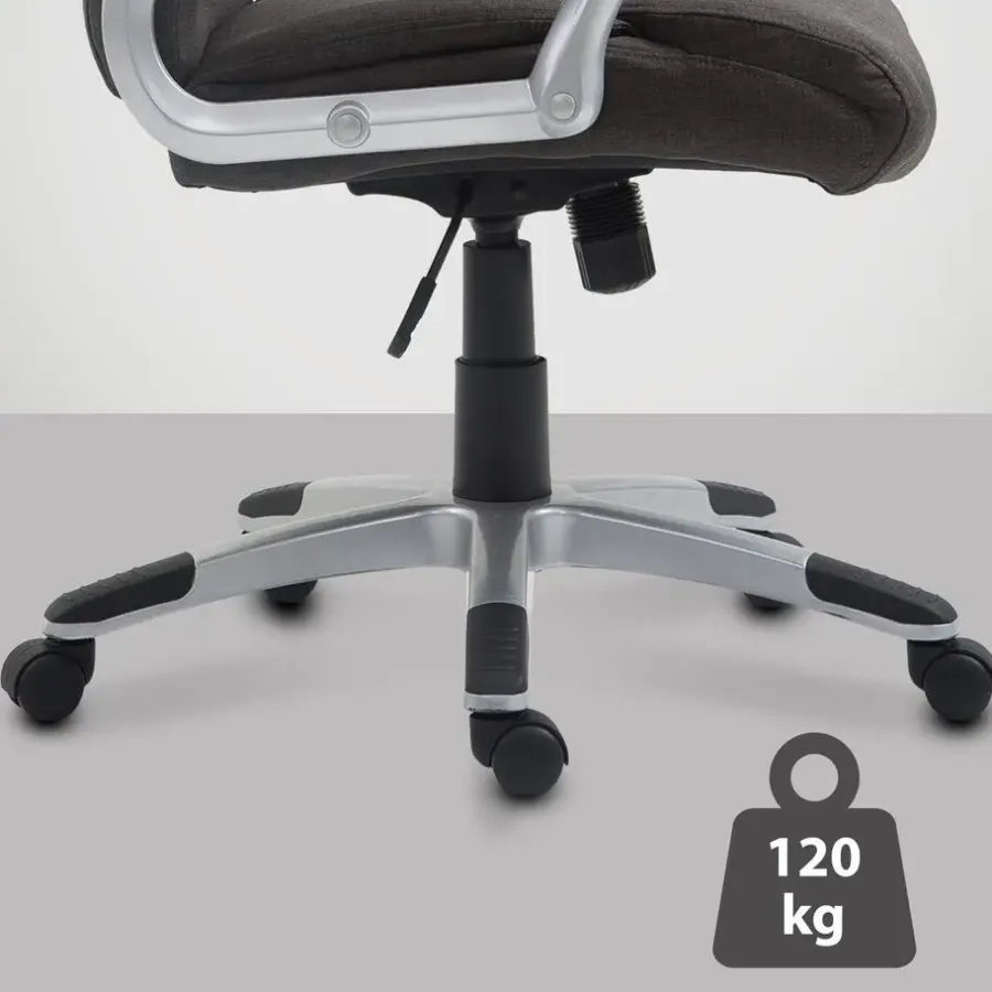 Bureaustoelen|Bureaustoelen-CLP Bureaustoel Texas V2 grijs Frame - Stof - donkergrijs