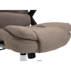 Bureaustoelen|Bureaustoelen-CLP Bureaustoel Thor chroom Frame - Stof - taupe