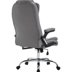 Bureaustoelen|Bureaustoelen-CLP Bureaustoel Thor chroom Frame - Stof - grijs