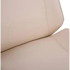 Bureaustoelen|Bureaustoelen-CLP Bureaustoel Varel chroom Frame - Kunstleer - walnoot/creme