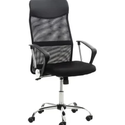 Bureaustoelen|Bureaustoelen-CLP Bureaustoel Washington chroom Frame - Kunstleer - zwart