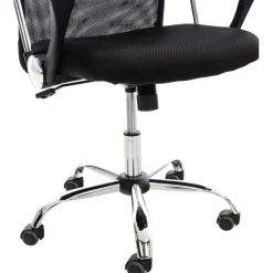 Bureaustoelen|Bureaustoelen-CLP Bureaustoel Washington chroom Frame - Kunstleer - zwart