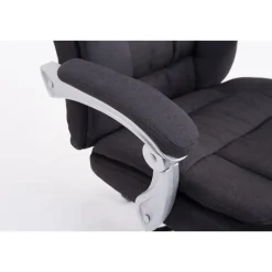 CLP Bureaustoel XL Troy chroom Frame - Stof - zwart