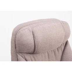Bureaustoelen|Bureaustoelen-CLP Bureaustoel XL Troy chroom Frame - Stof - taupe