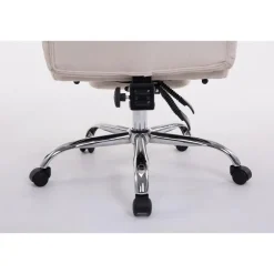CLP Bureaustoel XL Troy chroom Frame - Stof - creme