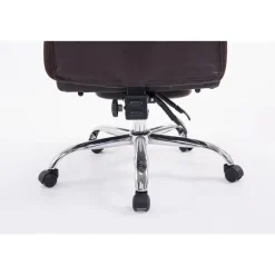 CLP Bureaustoel XL Troy chroom Frame - Kunstleer - bruin