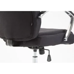 Bureaustoelen|Bureaustoelen-CLP Bureaustoel XL Vaud chroom Frame - Stof - zwart