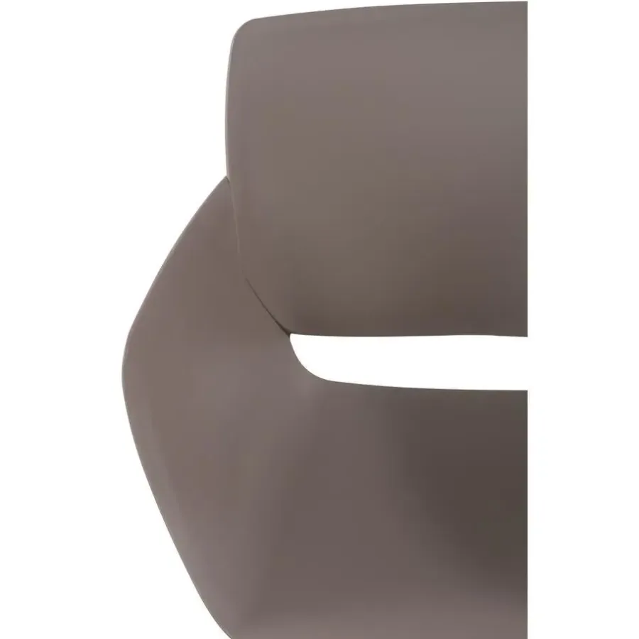 Eetkamerstoelen-CLP Eetkamerstoel Alpena Kunststof - taupe
