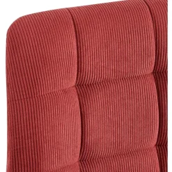 Eetkamerstoelen-CLP Eetkamerstoel Antibes zwart Frame - Ribstof - bordeauxrood