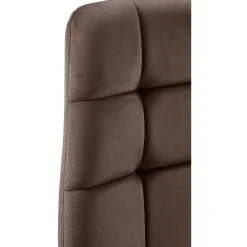 Eetkamerstoelen-CLP Eetkamerstoel Antibes zwart Frame - Fluweel - bruin