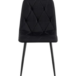 CLP Eetkamerstoel Clairton zwart Frame - Stof - zwart