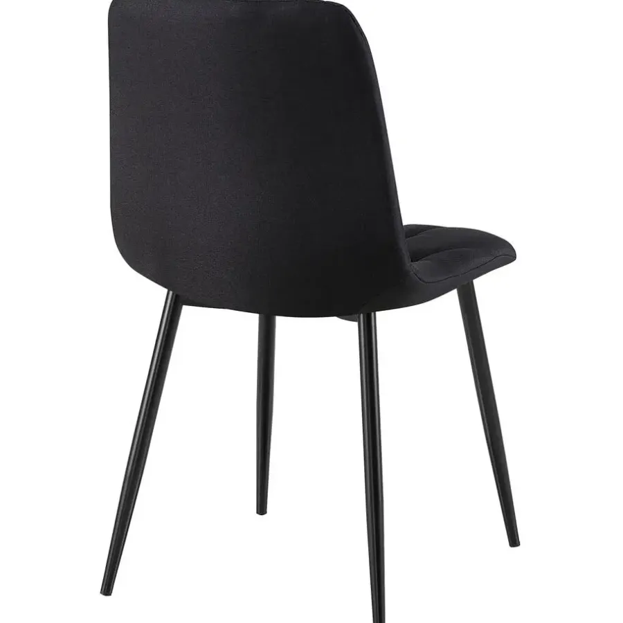 CLP Eetkamerstoel Clairton zwart Frame - Stof - zwart