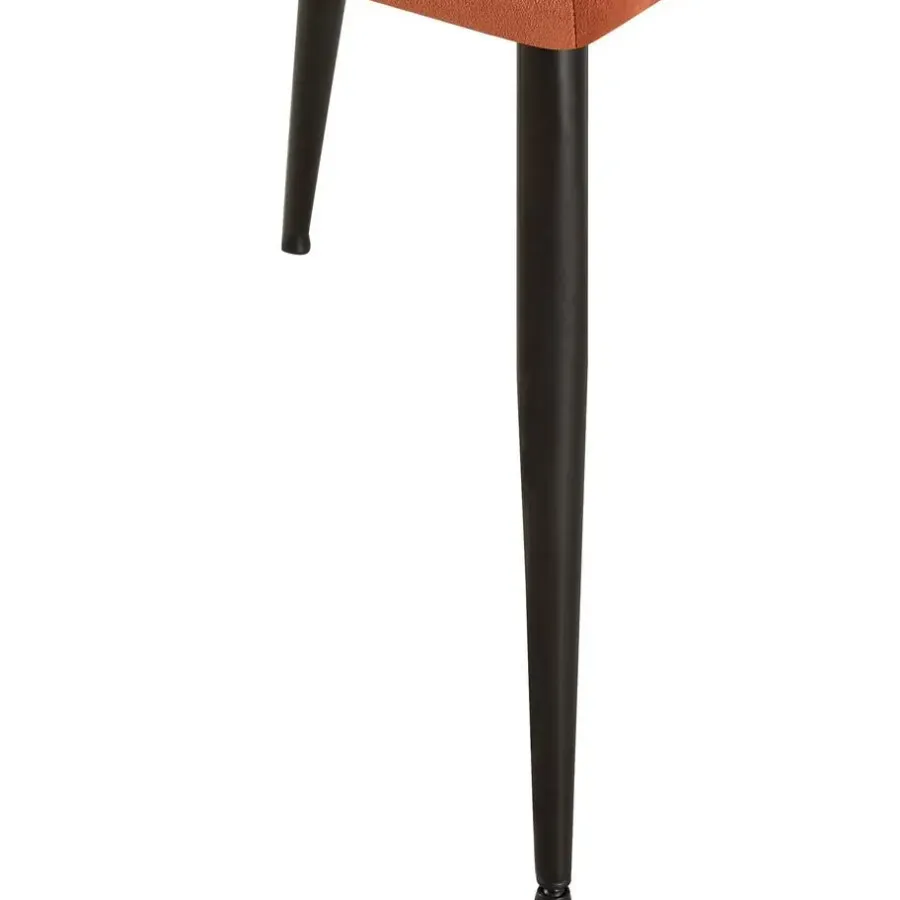 Eetkamerstoelen-CLP Eetkamerstoel Emia zwart Frame - Fluweel - bruin